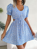 Cutout Flounce Sleeve