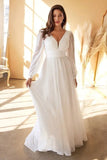 Dress New Long-Sleeved Chiffon Sexy Temperament Deep V Side Button Bridesmaid