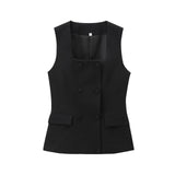 New Lining Button-Button Vest 8010600 Open Straight Trousers