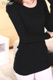 Autumn Elastic Long Sleeve Sweaters Female Pullover Turtleneck Women Pullovers Jumper Streetwear Knitted Tops BLACK