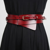 Pu Leather Multicolor Asymmetrical Long Belt Personality Women New Fashion Tide All-match Spring Autumn 2023