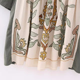 Women's V-Neck Loose Embroidery Dress