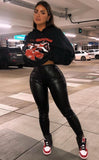 Character Print Black Pullover Hoodie