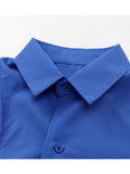 Women Blue Chain Big Size Casual Blouse New Lapel Long Sleeve Loose Fit Shirt Fashion Tide Spring Autumn 2023