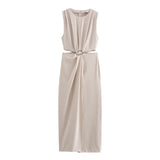 New Opening Design Buckle Dress