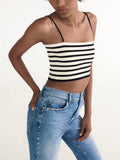 2022 Women Top Sexy Knitting Camisole Backless Fashion Adjustable Straps Club Crop Tank Summer Women Solid Bra