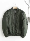 2022 Winter Warm Women Baseball Jackets Oversized Basic Coat Zipper Loose Bomber Jacket Female Outwear Tops Chaqueta