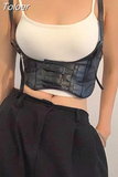Punk Vest Women Gothic Fairy Grunge Black Tunics Y2k E Girl Corset Top Cosplay Summer Sleeveless Sexy Outfits for