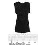 Women's Beads Dress Dress Sleeveless Party With Cushioned Shoulder Mini Dress