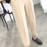 Winter Casual Pencil Pants Women Oversized Wool High Waist Woman Pants Loose Casual Trousers Women Femme Pantalon