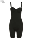 Sisterlinda Sexy Strap Low Cut Skinny Rompers Women Sleeveless Tight One Piece Workout Loungewear Patchwork Playsuits