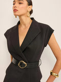 Temperament Commuting Trousers Senior Sleeveless Set Waist Trouser Trouser Top Suit Suit