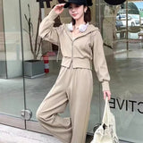 Toloer Suit Female Spring 2024 New Korean Version Loose Show Thin Casual Two-Piece Set Of Fashion Foreign Style Hoodie-Outfit