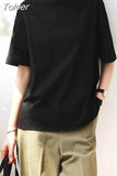 Woman Tshirts 2023 Shirts for Women Turtleneck Shirt Sleeve Tees Y2k Tops Loose Casual Temperament T Shirt Ropa