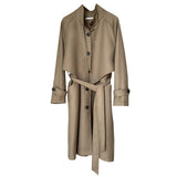 Fashion Women's Trench Coat New Lapel Loose Single Breasted Long Sleev Sashes Back Spliced Windbreaker Autumn 2023