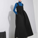 2022 New Autmn Winer Loose Strap Vintage Pleated High Waist Ankle-length Wide Leg Pants Women Fashion Tide