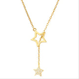 Aesthetic Star Necklace-Outfit