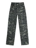 camouflage cargo jeans with a wash