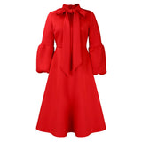 Women's 2025 New Bubble Sleeve Strap With Large Skirt High-Rise Dress Dress