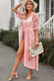 Mesh Lace Crochet Open Front