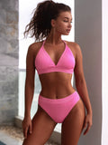 Toloer Outer Single Bikini Ladies Sexy Split Swit Special Fabric High Waist Bikini C723W-Outfit