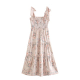 Women's Printed Breast Slinged Sling Dress