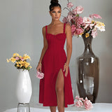 Spring And Summer New Fashion Leisure Tie To Repair The Fork With High-End Dress