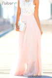 Philosophy 2023 Spring Summer Hollow Out Floor-Length Casual Dress Sleeveless O-Neck Party Dress Maxi Beach