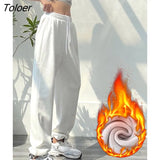 Autumn S-XXL Size Gray Baggy Sweatpants Women Winter Loose Women Sports Pants White Trousers Joggers Streetwear