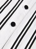 Fashion Women's Shirt Lapel Loose Single Braested Contrast Color Sleeve Bandage Irregular Blouse Autumn 2023 New