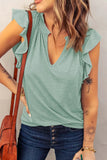 Sleeve Notched Curved Hem