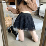 Skirts for Women High Waist Slim Fit A-line Gauze Jupe 2023 Faldas Mujer De Moda Fashion Korean Mini Skirt Y2k