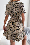 Round Neck Short Sleeve Ruffled