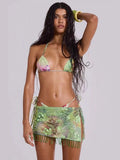 Sexy Fashion Bead Prints Half-Dress In Summer