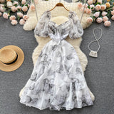 Coat Collar Fairy Summer Dress Design Dress Waist Ink Niche New Dress