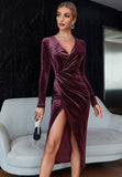 Formal Velvet Wrap Irregular Evening