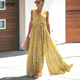 Women Summer Dress Floral Print Maxi Dresses Bohemian Hippie Beach Long Dress Women's Clothing 2023 vestidos de