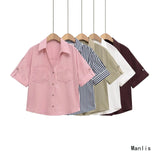 Summer 2025 New Women's Fashion Casual Linen-Blend Shirt