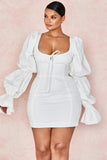 Vintage Puff Sleeve Square Mini