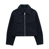 New Autumn / Winter 2024 Women's Street Fashion Tweed Short Jacket Coat W085 965237-Outfit