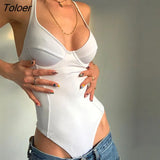 Color Tight Milking Bodysuit Casual Women Cotton Basic Sleeveless Fitness Corset Bodysuit T-shirt Elegant