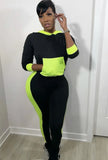 Contrast Color Hooded Sexy