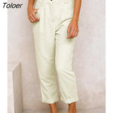High Waist Corduroy Pants Woman Casual Loose Wide Leg Pants Women Fashion Streetwear Solid Ladies Trousers Joggers
