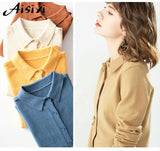 Pullovers women's knitted jacket Sweaters cardigan for women jumper Turn Down Collar knitting Tops Female plus