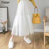 Women Summer Draped Fashion Elegant Casual Mid-calf Tender Empire Female Two Layers Girls Feminine Korean Style Cozy