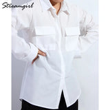 Shirts For Women Blouse Formal Wear Shirts Fashion Woman Blouses White Shirts Ladies Loose Tops Blouses Women Shirt