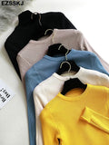 winter clothes Knitted woman sweaters Pullovers spring Autumn Basic women's jumper Slim women's sweater cheap pull long