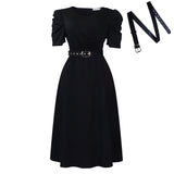 Women's Summer New Fashion Elegance V-Necked Folded Large Dress Dress