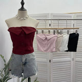Shooting Holiday Wind Bra Strap With Bow Irregular Dress Loose Thin Short Sleeveless Top