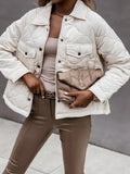 Turndown Collar Button Up Jacket with